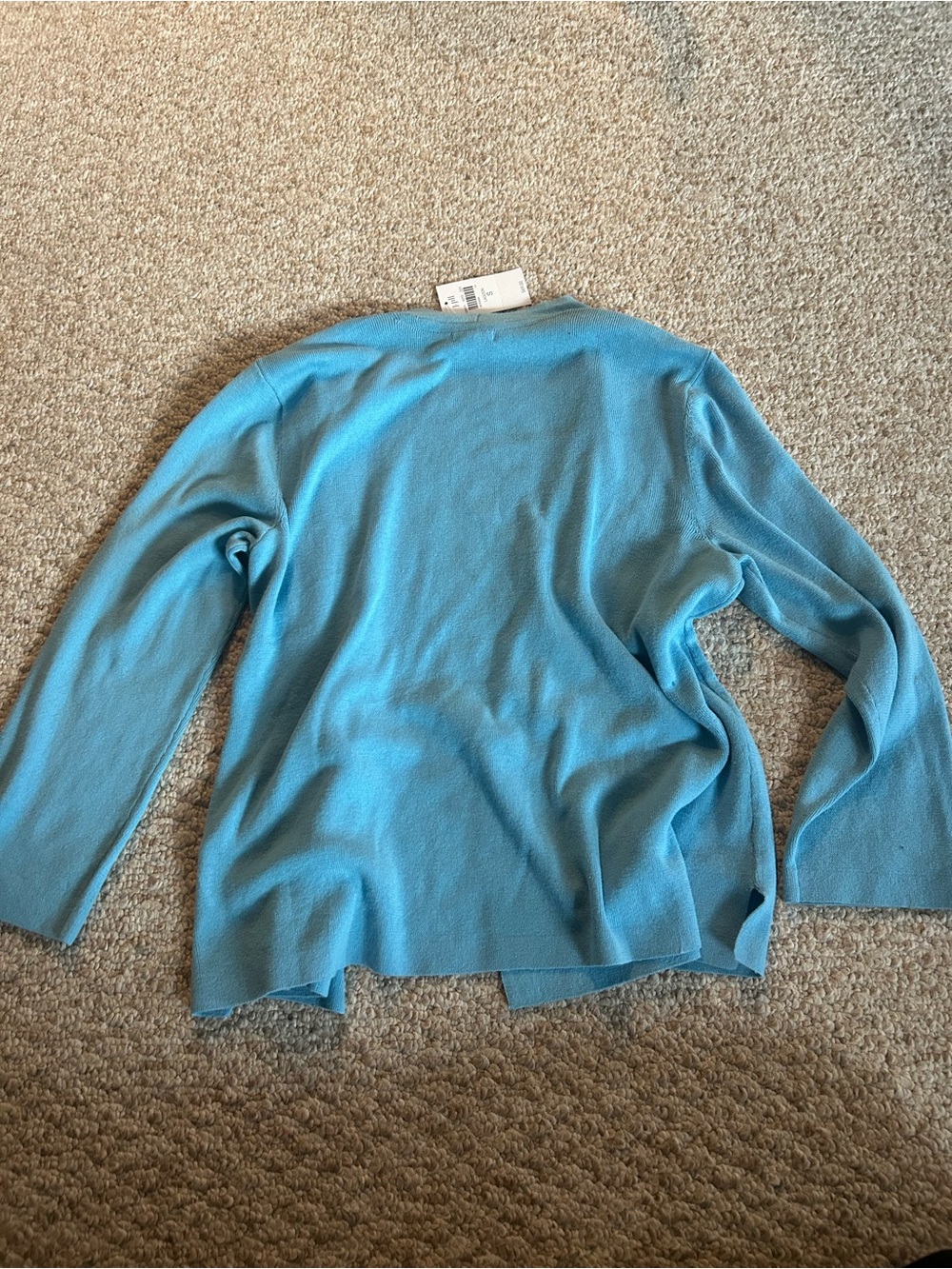 J. Jill Turquoise Open-Front Women's Cardigan in Lagoon - Picture 4 of 6